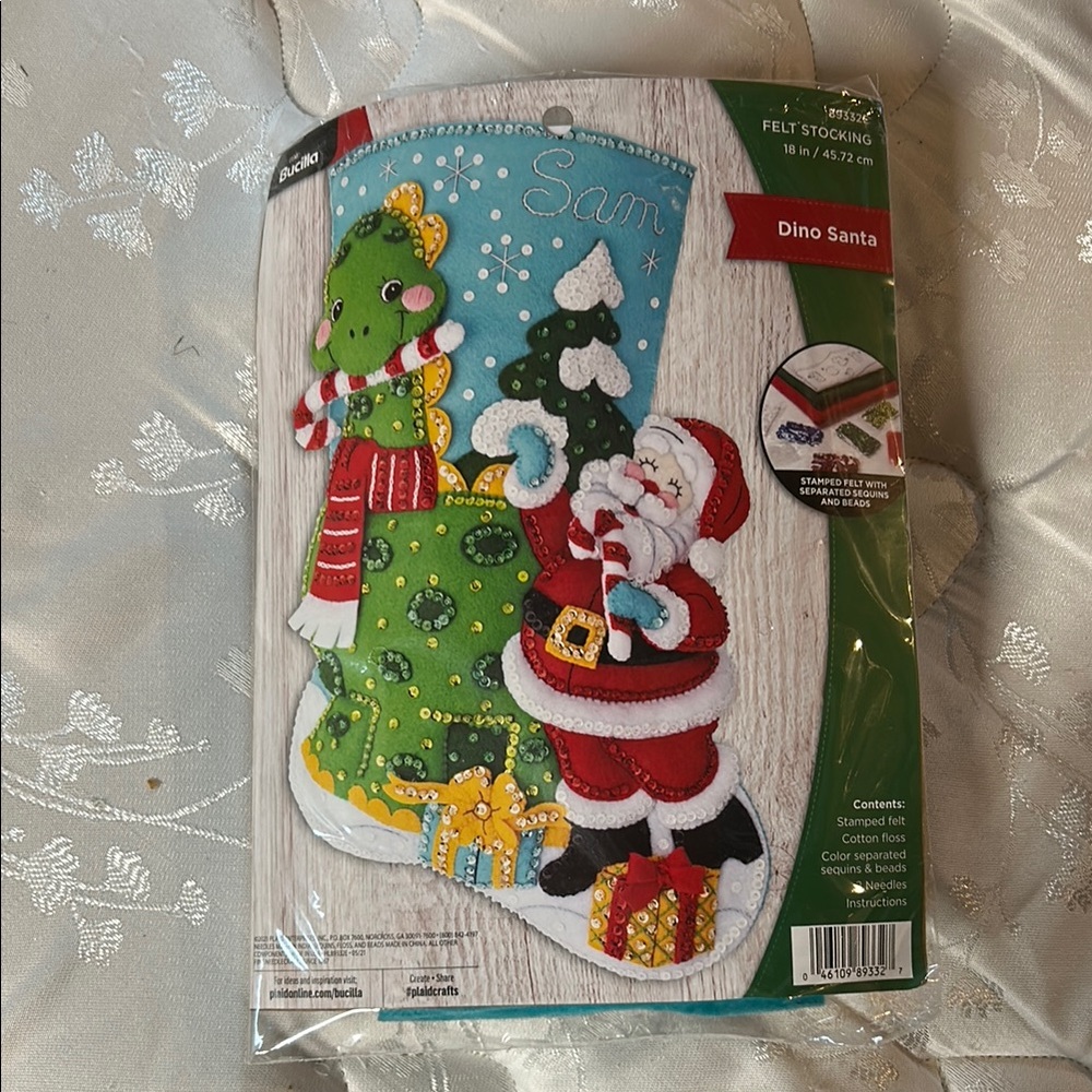 Bucilla Holiday Decor Red and Green Stocking Kit